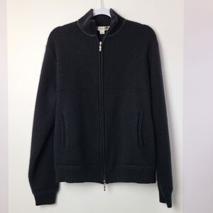 Men's Black Zip-Up Sweater